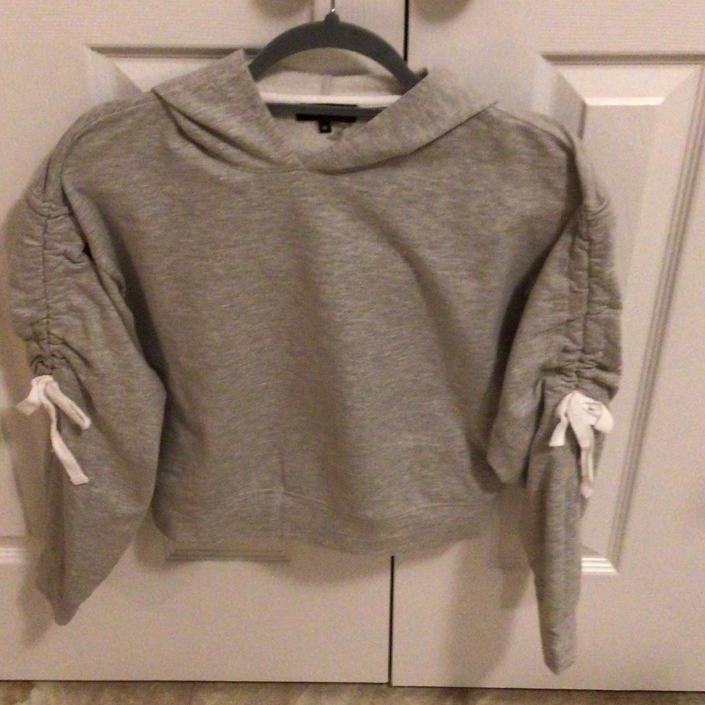1. State Gray Hoodie with White Accents